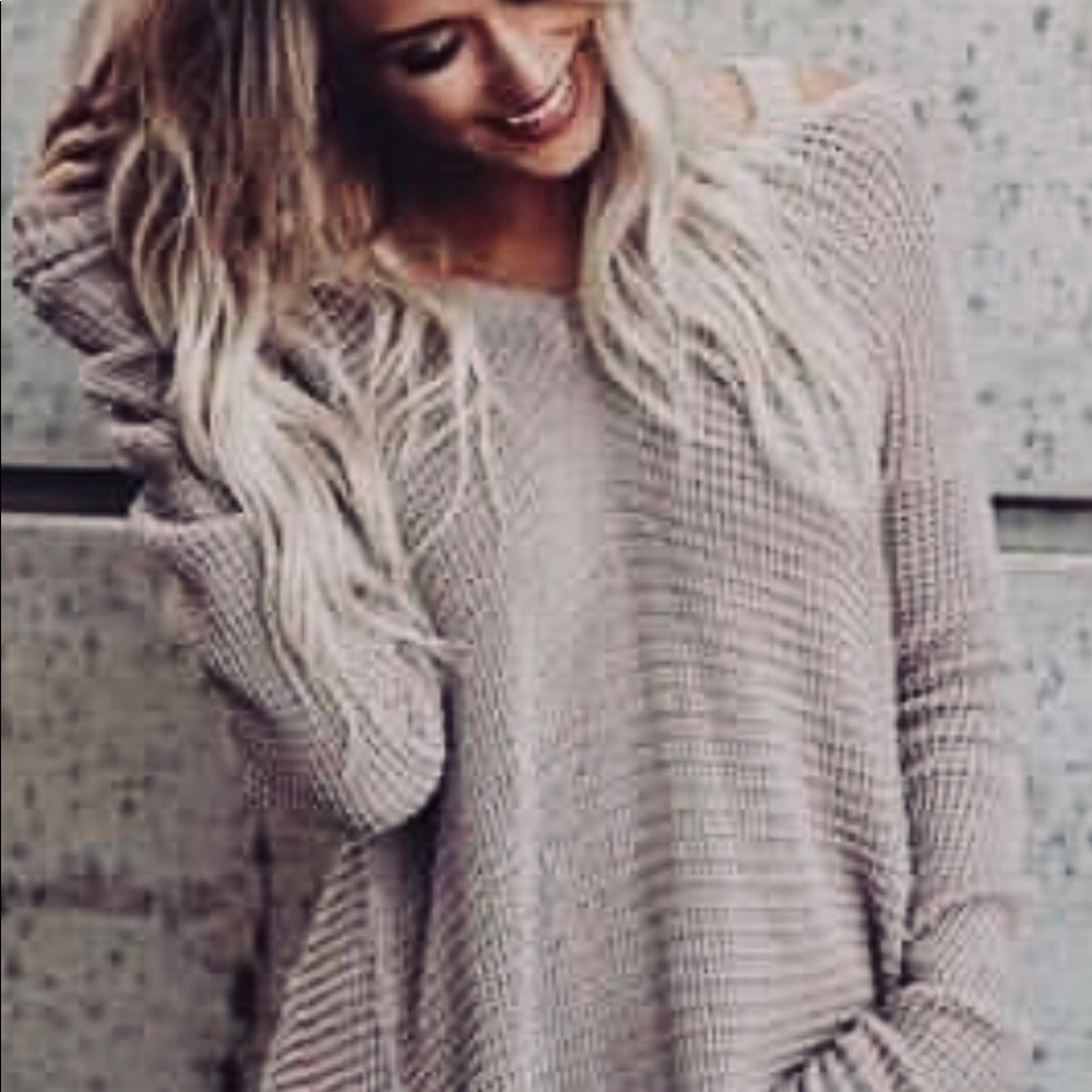 Umgee Cold Shoulder Sweater